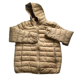 Forever 21 Cream Tan Puffer Jacket